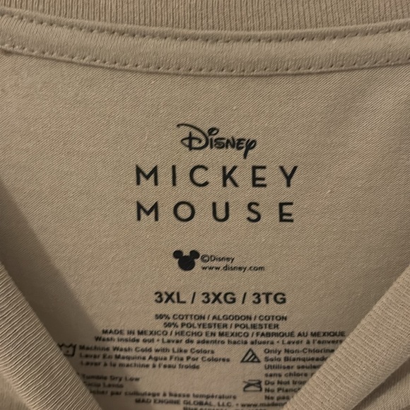 Walt Disney Cowboy Mickey Mouse Saddle Up 3XL tan t shirt nwt - Picture 3 of 4